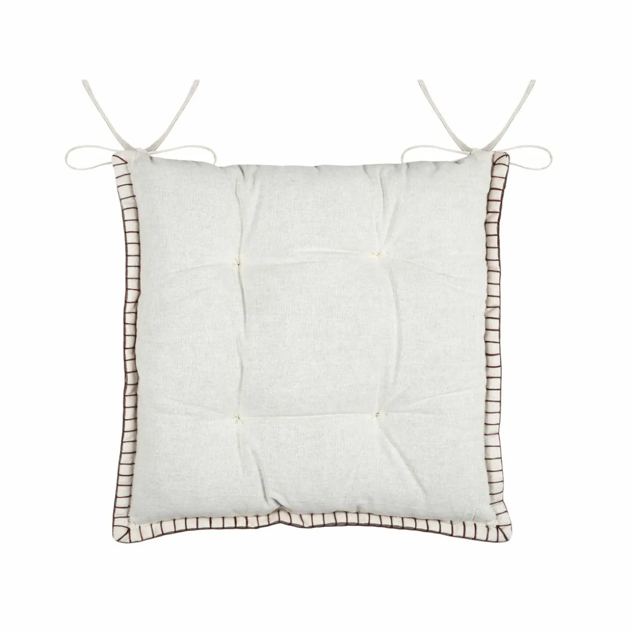 Coussin de chaise carré velours (38 x 38 cm) Landry Taupe