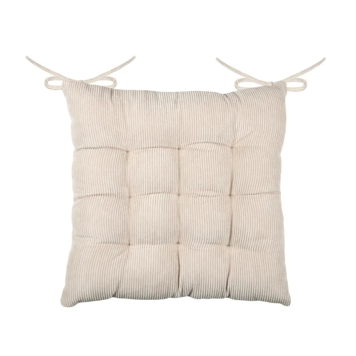 Coussin de chaise carré velours (38 x 38 cm) Dandy Beige