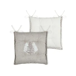 Coussin de chaise carré velours (38 x 38 cm) Landry Beige