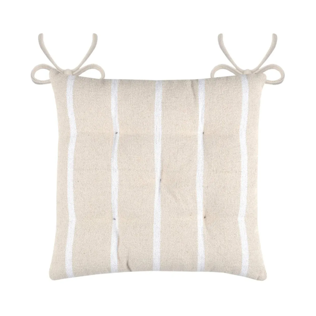 Coussin de chaise extérieur toile de coton (40 x 40 cm) Ocealys Blanc