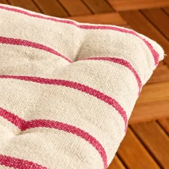 Coussin de chaise extérieur toile de coton (40 x 40 cm) Ocealys Rouge