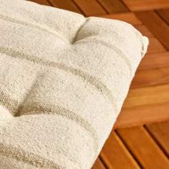 Coussin de chaise extérieur toile de coton (40 x 40 cm) Ocealys Beige