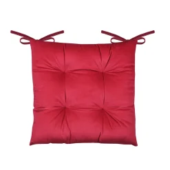 Coussin de chaise Noël carré velours (38 x 38 cm) Harold Rouge