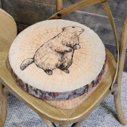 Coussin de chaise rond (38 cm) Gruffy Marron