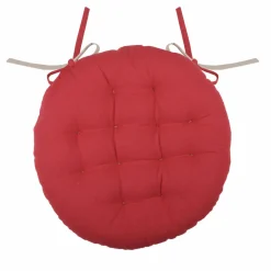 Coussin de chaise rond (38 cm) Duo Rouge