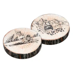 Coussin de chaise rond (38 x 38 cm) Tignes Marron