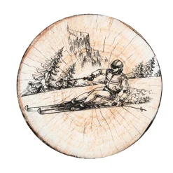 Coussin de chaise rond (38 x 38 cm) Tignes Marron