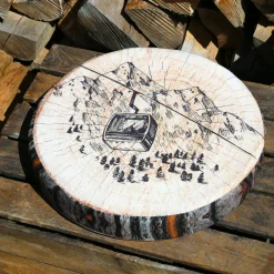 Coussin de chaise rond (38 x 38 cm) Tignes Marron