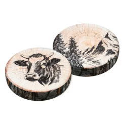 Coussin de chaise rond (38 x 38 cm) Sallanches Marron