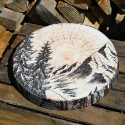 Coussin de chaise rond (38 x 38 cm) Sallanches Marron