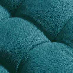 Coussin de chaise rond coton (40 cm) Pixel Bleu canard