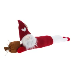 Coussin de Noël bas de porte (82 x 20 cm) Lutin pantalon Blanc