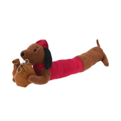 Coussin de Noël bas de porte (82 x 20 cm) Nano chien Marron