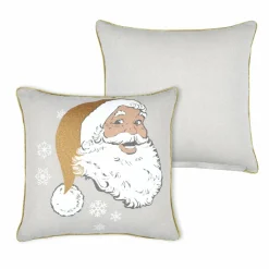 Coussin de Noël carré (40 cm) Sibérie Beige