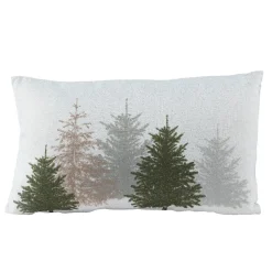 Coussin de Noël rectangulaire (30 x 50 cm) Forêt de sapins