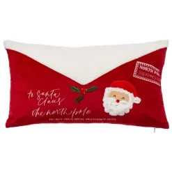 Coussin de Noël rectangulaire (30 x 50 cm) Lettre au Père Noël