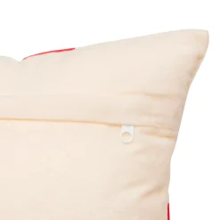 Coussin de Noël rectangulaire (50 x 30 cm) Nœud en velours Rouge et écru