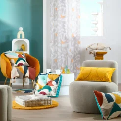 Coussin de sol coton (45 x 45 cm) Blokken Multicolore