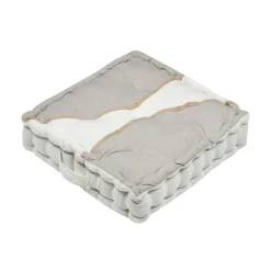 Coussin de sol coton (45 x 45 cm) Blokken Gris
