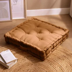 Coussin de sol coton (60 x 60 cm) Pixel Camel