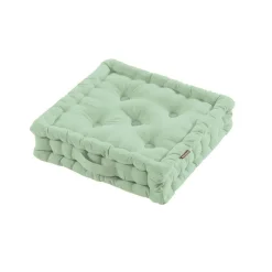 Coussin de sol coton (40 x 40 cm) Pixel Vert menthe