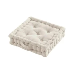 Coussin de sol coton (40 x 40 cm) Pixel Beige