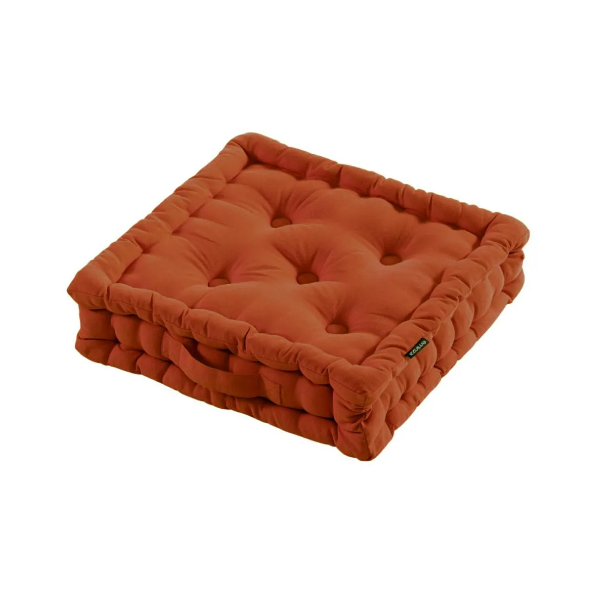 Coussin de sol coton (40 x 40 cm) Pixel Terracotta