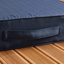 Coussin de sol extérieur déhoussable (45 x 45 cm) Sunset Bleu nuit