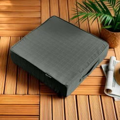 Coussin de sol extérieur déhoussable (45 x 45 cm) Sunset Gris anthracite