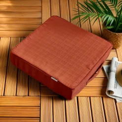 Coussin de sol extérieur déhoussable (45 x 45 cm) Sunset Terracotta