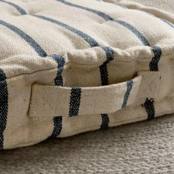 Coussin de sol extérieur toile de coton (45 x 45 cm) Ocealys Bleu marine