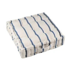 Coussin de sol extérieur toile de coton (45 x 45 cm) Ocealys Bleu marine