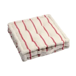 Coussin de sol extérieur toile de coton (45 x 45 cm) Ocealys Rouge