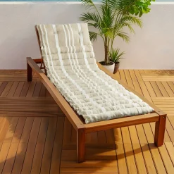 Coussin de transat enroulable (180 x 60 cm) Nautira Ecru