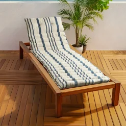 Coussin de transat enroulable (180 x 60 cm) Nautira Bleu marine