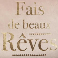 Coussin enfant carré (40 x 40 cm) Rêves Rose