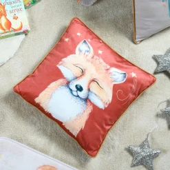 Coussin enfant carré (40x40 cm) Ferdinand Rouge