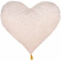 Coussin enfant cœur (40 x 45 cm) Polie Rose