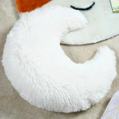 Coussin enfant lune fausse fourrure (45 x 45 cm) Ferdinand Ecru