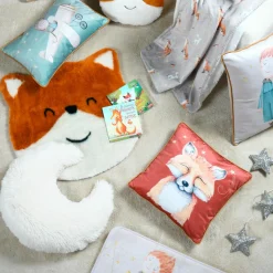 Coussin enfant lune fausse fourrure (45 x 45 cm) Ferdinand Ecru