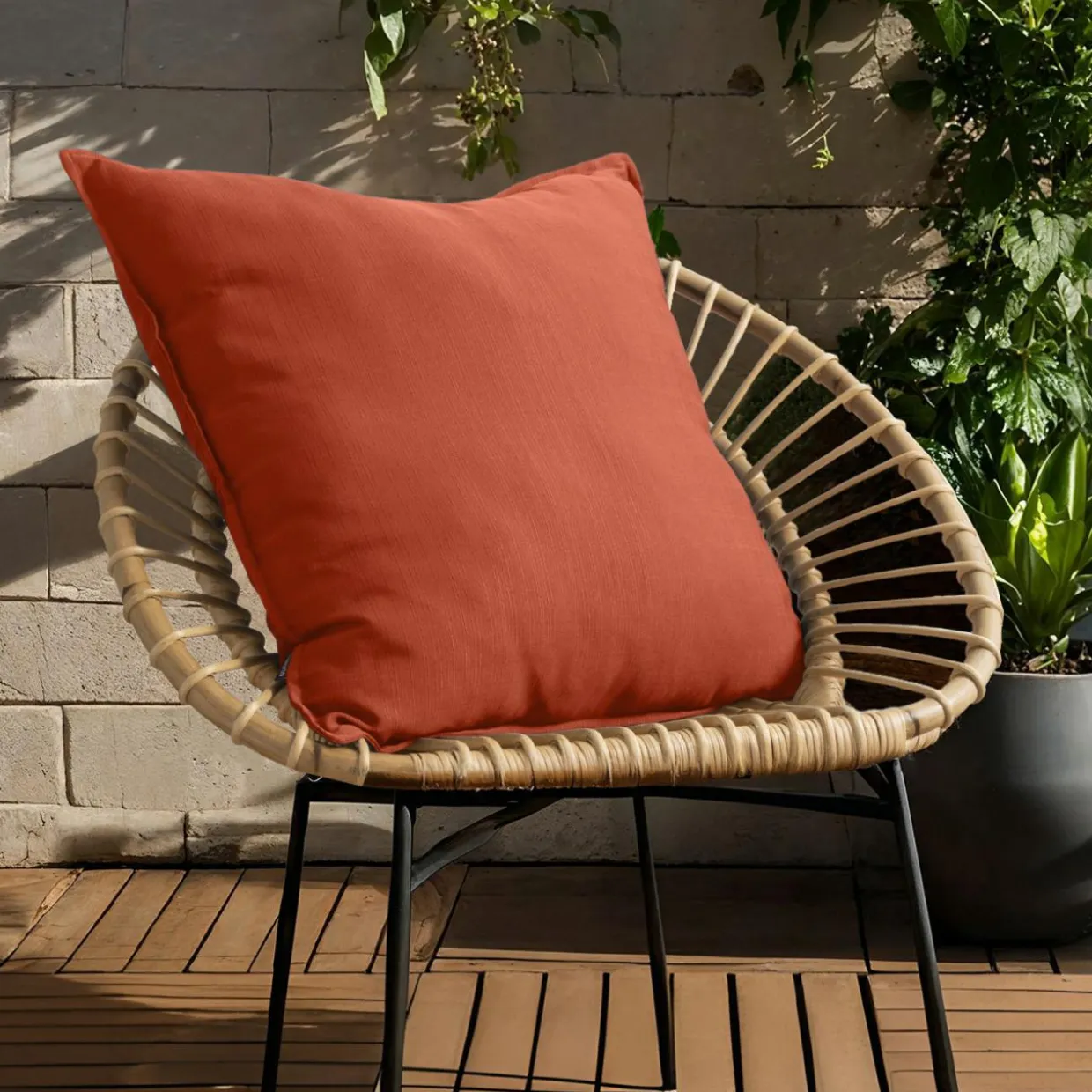 Coussin extérieur carré (60 x 60 cm) Sunset Terracotta
