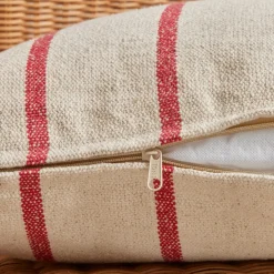 Coussin extérieur carré toile de coton (50 x 50 cm) Ocealys Rouge