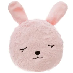 Coussin fausse fourrure enfant (27 cm) Lapin Rose