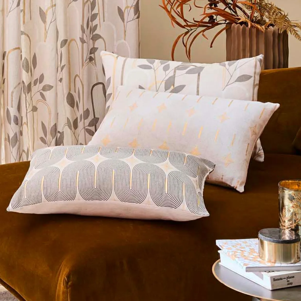 Coussin rectangulaire coton (40 x 60 cm) Ondine Noir