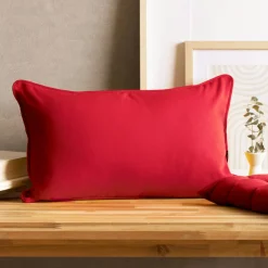 Coussin rectangulaire coton (30 x 50 cm) Pixel Rouge