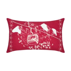 Coussin rectangulaire coton (30 x 50 cm) Villard Rouge
