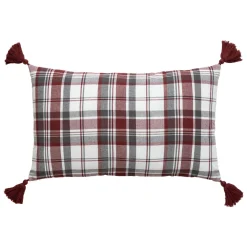 Coussin rectangulaire coton (30 x 50 cm) Megeve Rouge