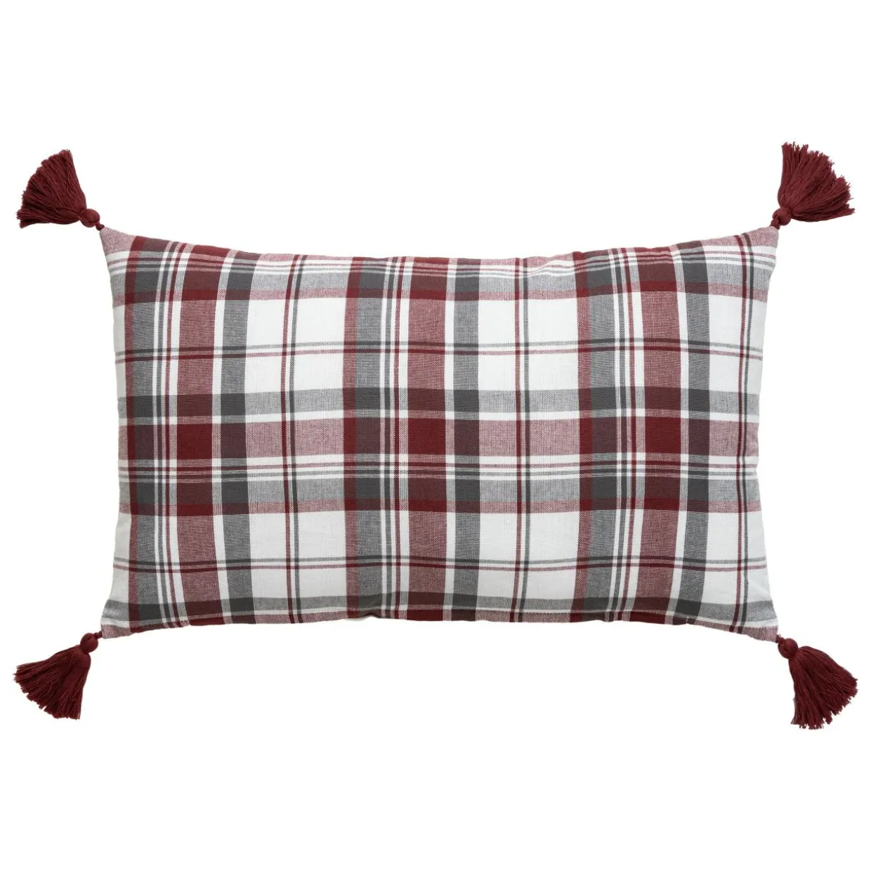 Coussin rectangulaire coton (30 x 50 cm) Megeve Rouge