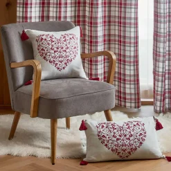 Coussin rectangulaire coton (30 x 50 cm) Megeve Rouge