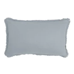 Coussin rectangulaire coton (40 x 60 cm) Pixel franges Gris